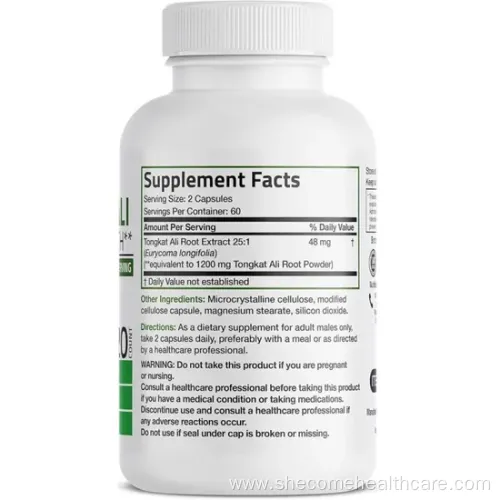 GMO-Free Tongkat Ali Root Extract Capsules for Cardiovascular Health